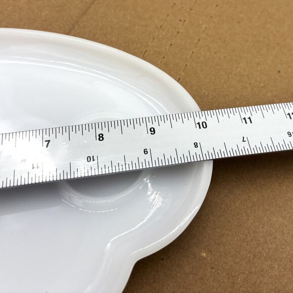 Vtg Federal Milk Glass Atomic Flower Patio Snack Set Plates Tea Cups 8pc MCM 50s - Picture 5 of 13